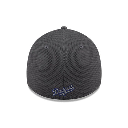 Pictured is this MLB Evergreen LA Dodgers 39THIRTY Stretch Fit cap in dark grey. 4