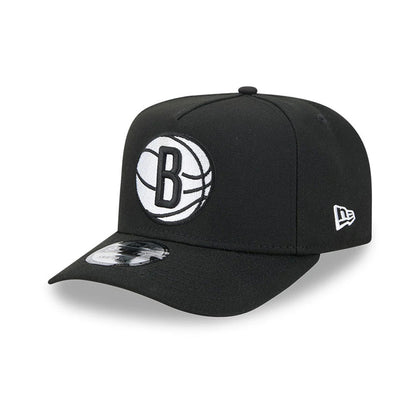 Pictured is this NBA Evergreen Brooklyn Nets 9FIFTY A-Frame Snapback cap in black. 4