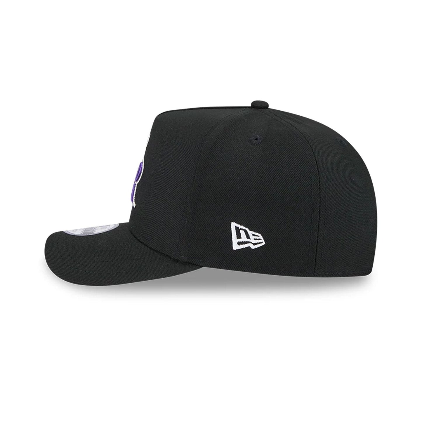 Pictured is this MLB Evergreen Colorado Rockies 9FIFTY A-Frame Snapback cap in black. 6