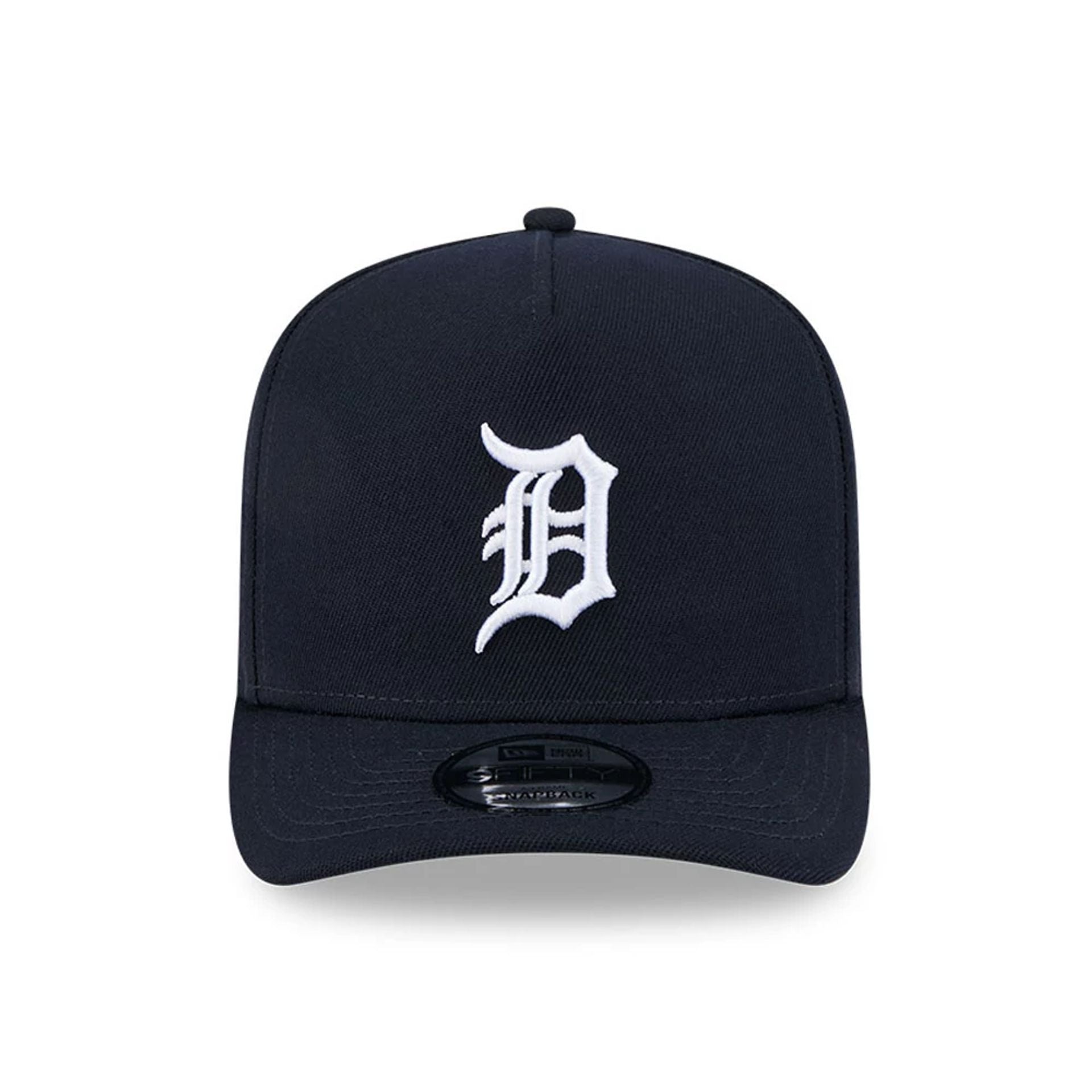 Pictured is this MLB Evergreen Detroit Tigers 9FIFTY A-Frame Snapback cap in navy. 3