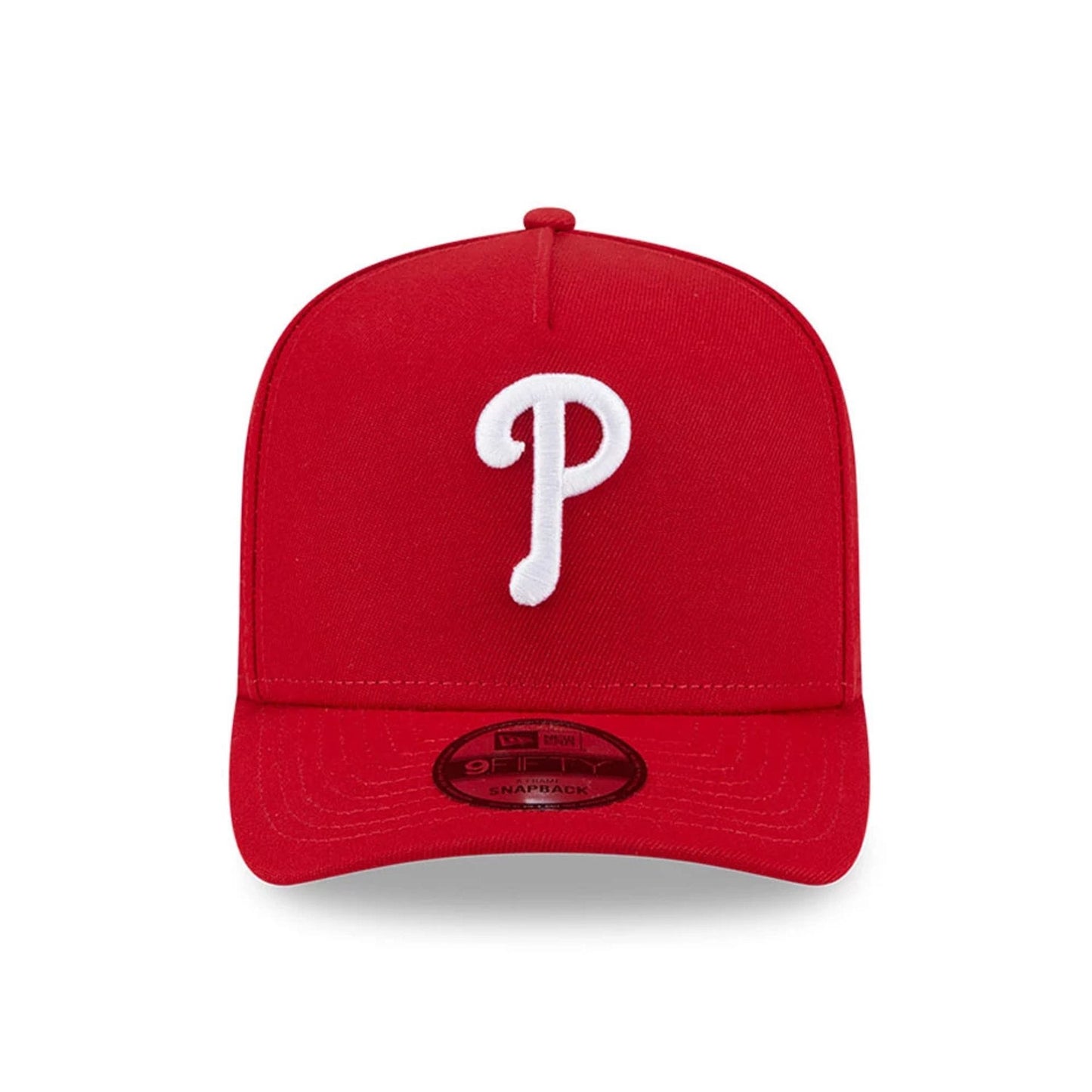 Pictured is this MLB Evergreen Philadelphia Phillies 9FIFTY A-Frame Snapback cap in red. 3