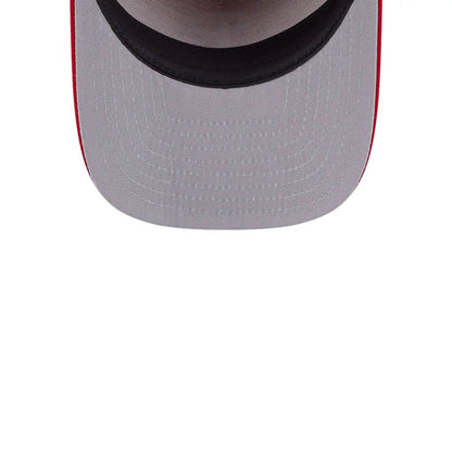 Pictured is this MLB Evergreen Philadelphia Phillies 9FIFTY A-Frame Snapback cap in red. 2