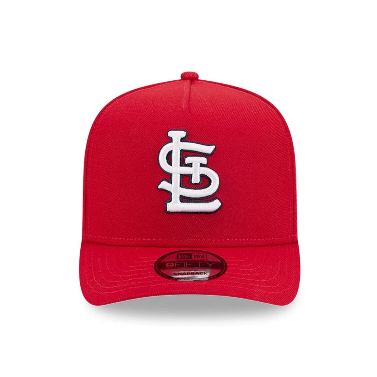 Pictured is this MLB Evergreen St. Louis Cardinals 9FIFTY A-Frame Snapback cap in red. 3