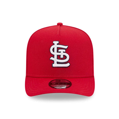 Pictured is this MLB Evergreen St. Louis Cardinals 9FIFTY A-Frame Snapback cap in red. 3