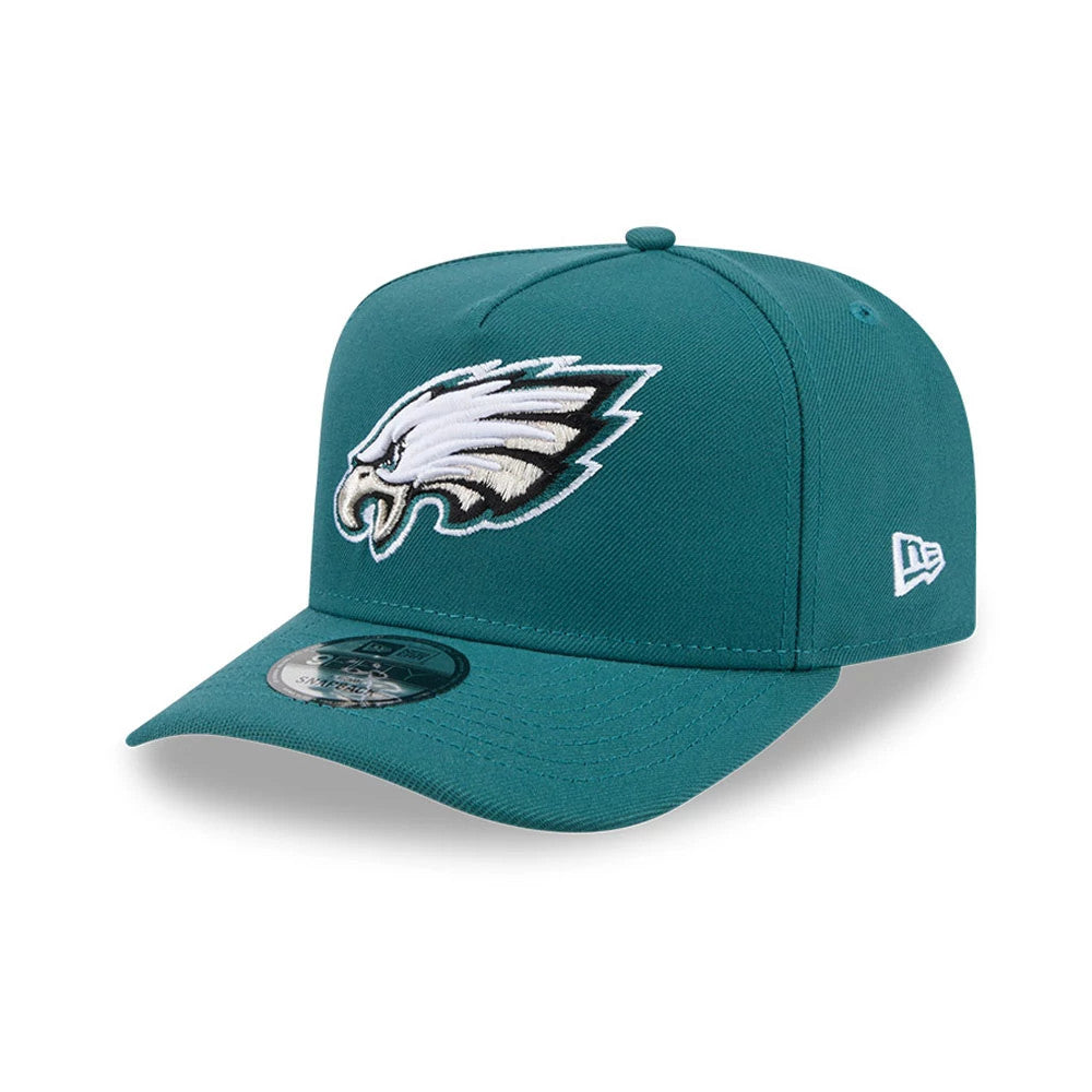Pictured is this NFL Evergreen Philadelphia Eagles 9FIFTY A-Frame Snapback cap in dark green. 4