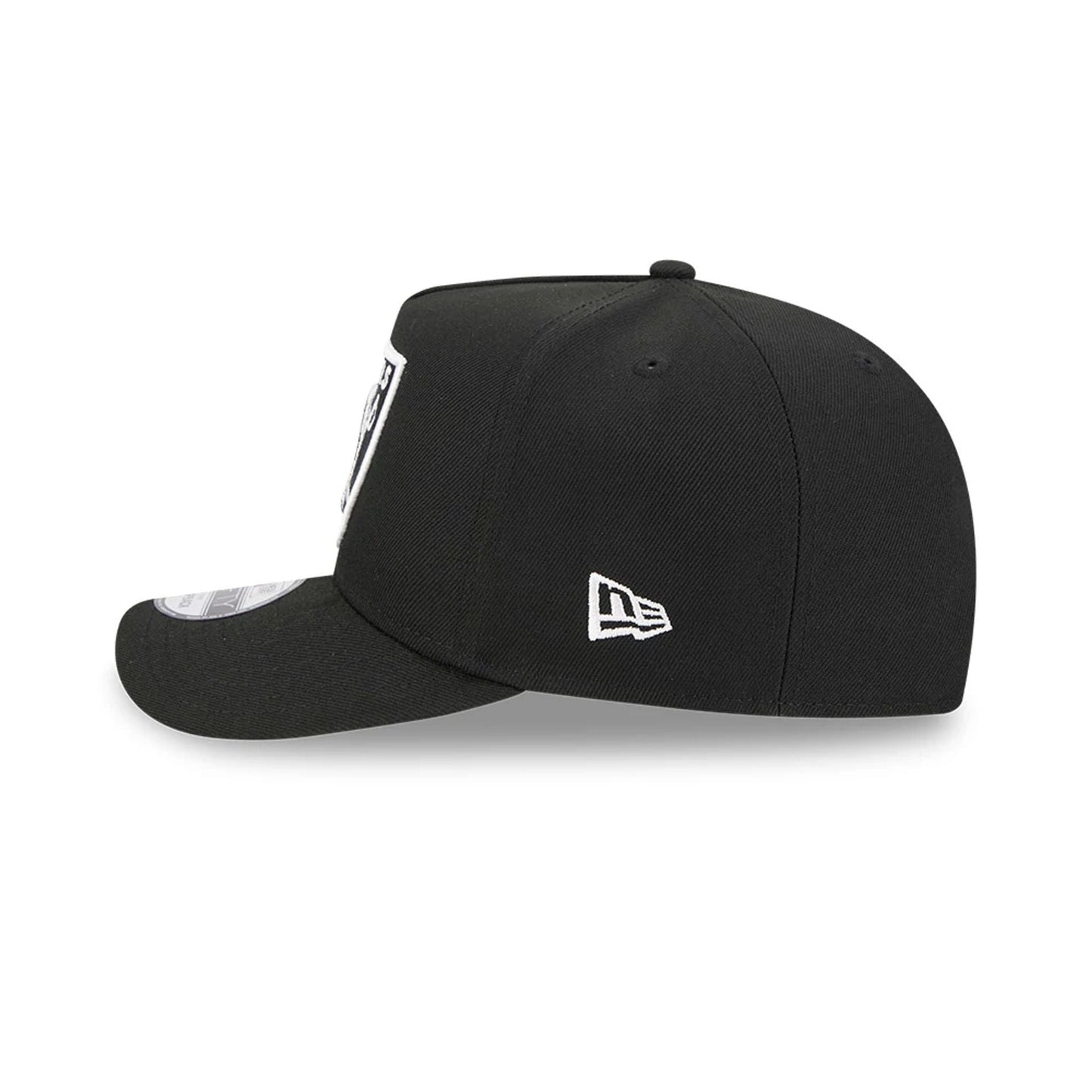 Pictured is this NFL Evergreen Las Vegas Raiders 9FIFTY A-Frame Snapback cap in black. 6