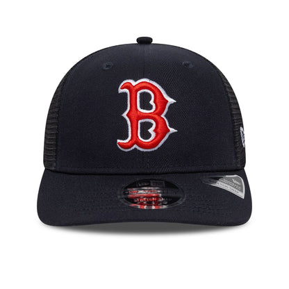 Pictured is this MLB Evergreen Boston Red Sox 9SEVENTY Stretch Snap cap in navy. 3