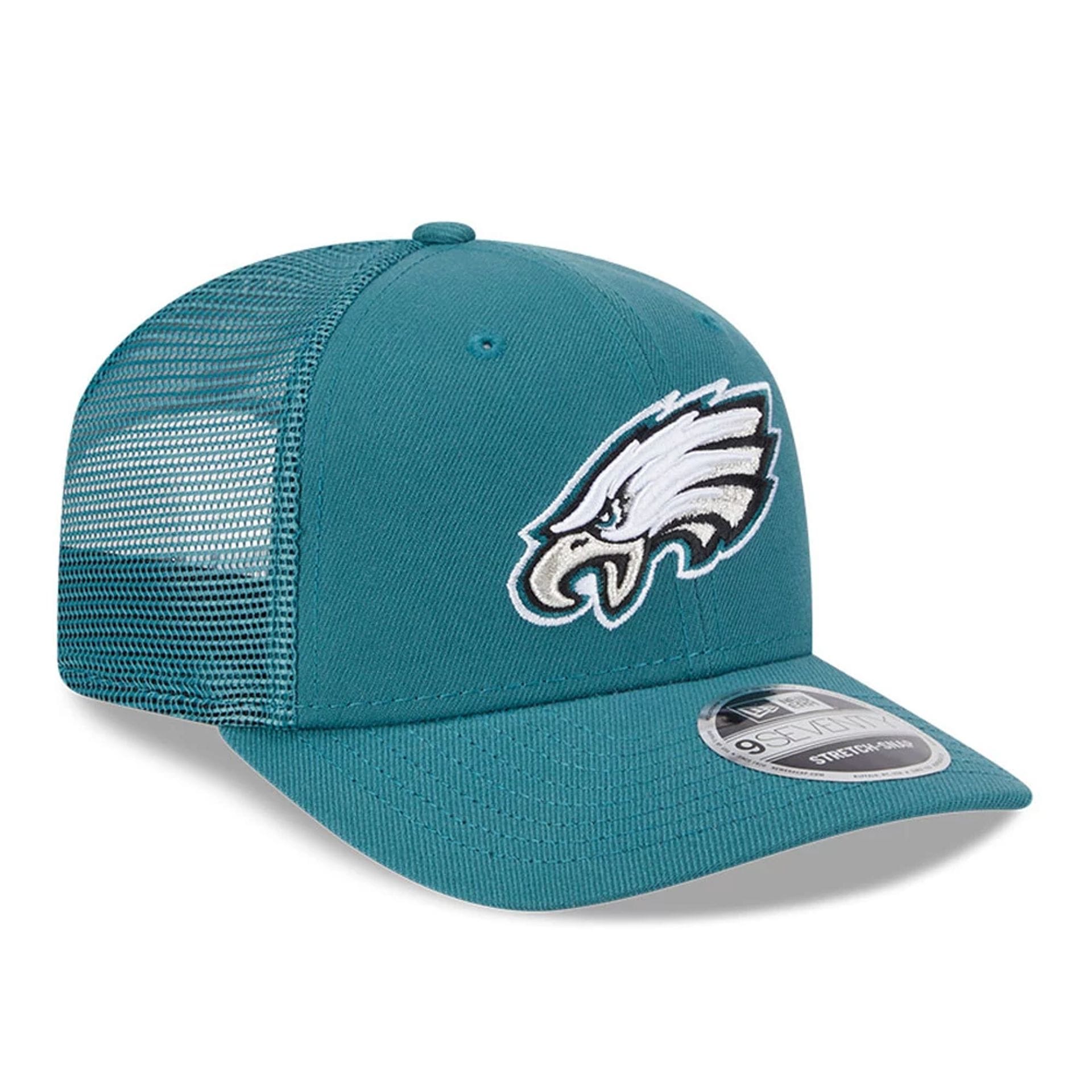 Pictured is this NFL Evergreen Philadelphia Eagles 9SEVENTY Stretch Snap cap in dark green. 4