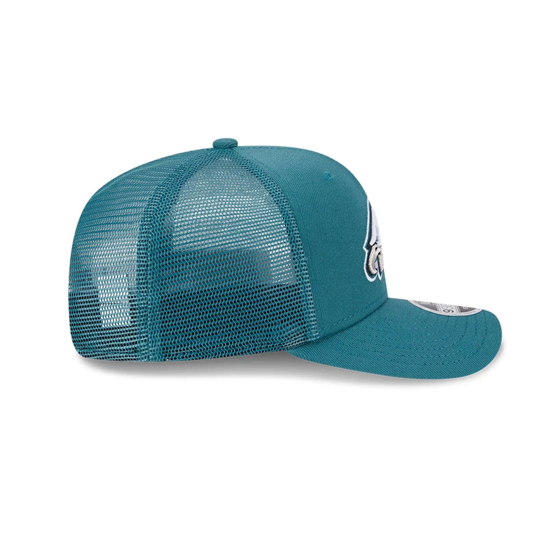 Pictured is this NFL Evergreen Philadelphia Eagles 9SEVENTY Stretch Snap cap in dark green. 7