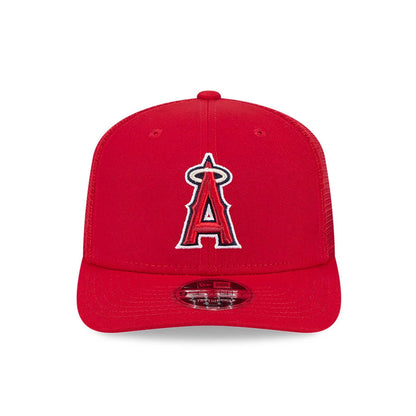 Pictured is this MLB Evergreen LA Angels 9SEVENTY Stretch Snap cap in red. 3