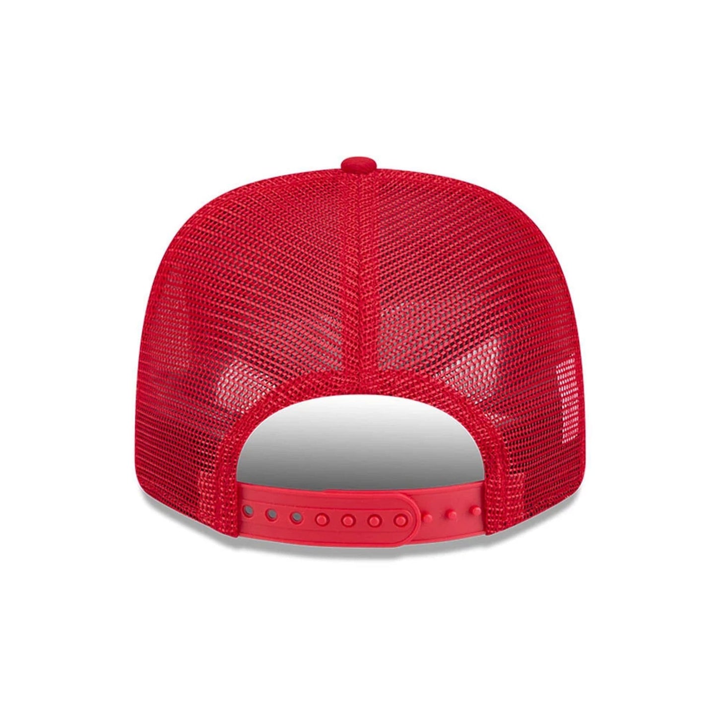 Pictured is this MLB Evergreen LA Angels 9SEVENTY Stretch Snap cap in red. 7