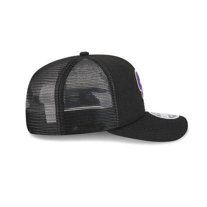 Pictured is this MLB Evergreen Colorado Rockies 9SEVENTY Stretch Snap cap in black. 6