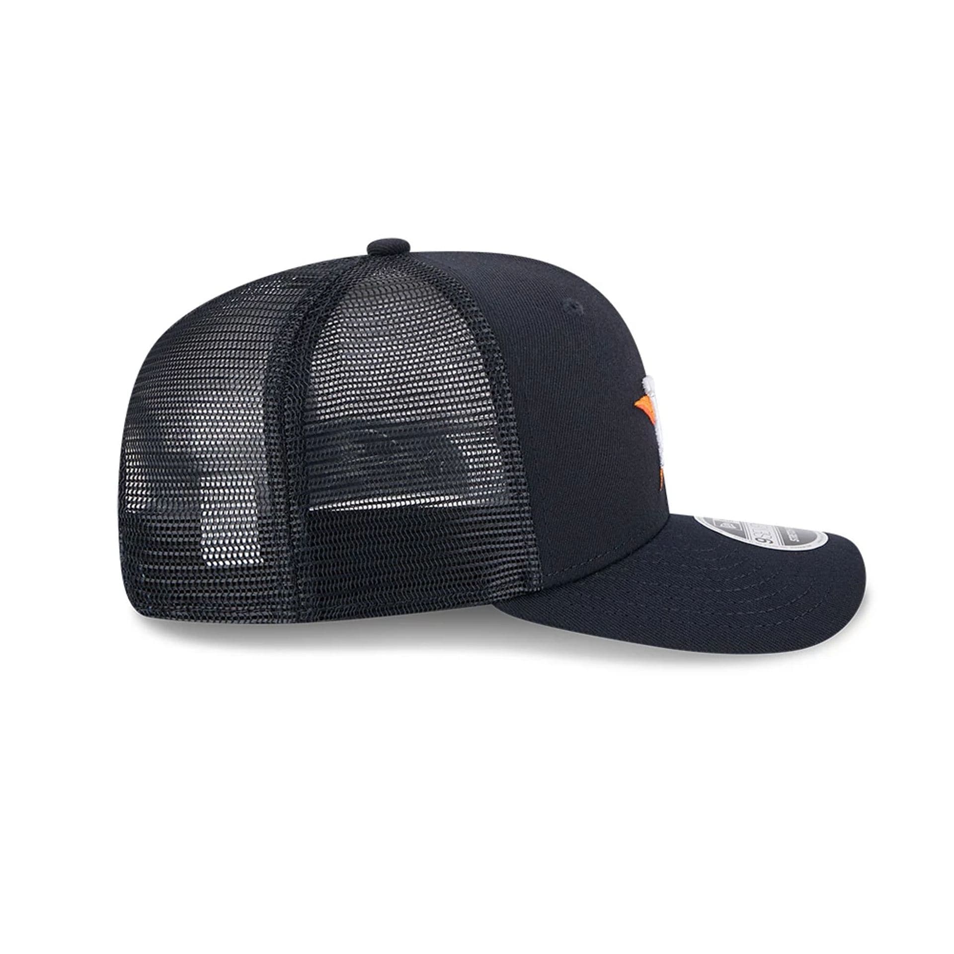 Pictured is this MLB Evergreen Houston Astros 9SEVENTY Stretch Snap cap in navy. 6