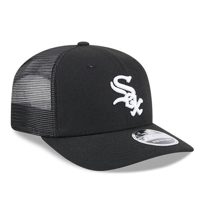 Pictured is this MLB Evergreen Chicago White Sox 9SEVENTY Stretch Snap cap in black. 4