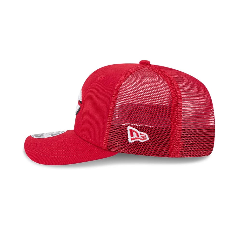 Pictured is this MLB Evergreen Cincinnati Reds 9SEVENTY Stretch Snap cap in red. 5