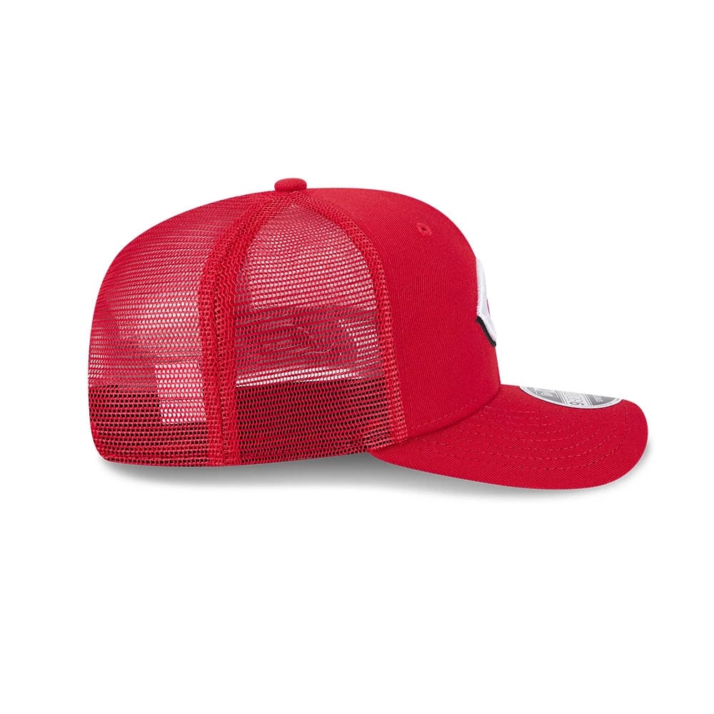 Pictured is this MLB Evergreen Cincinnati Reds 9SEVENTY Stretch Snap cap in red. 6