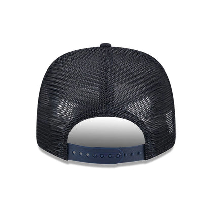 Pictured is this MLB Evergreen Atlanta Braves 9SEVENTY Stretch Snap cap in navy. 7