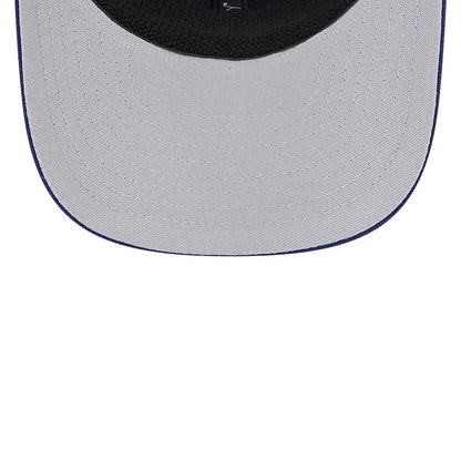 Pictured is this MLB Evergreen Texas Rangers 9SEVENTY Stretch Snap cap in dark blue. 2