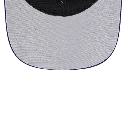 Pictured is this MLB Evergreen Texas Rangers 9SEVENTY Stretch Snap cap in dark blue. 2
