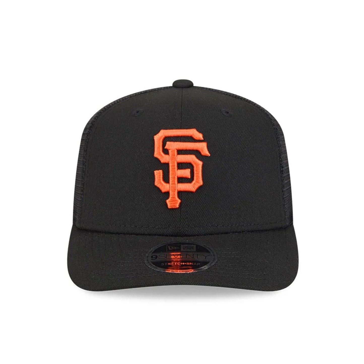 Pictured is this MLB Evergreen San Francisco Giants 9SEVENTY Stretch Snap cap in black. 3