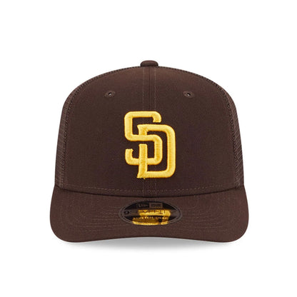 Pictured is this MLB Evergreen San Diego Padres 9SEVENTY Stretch Snap cap in dark brown. 3