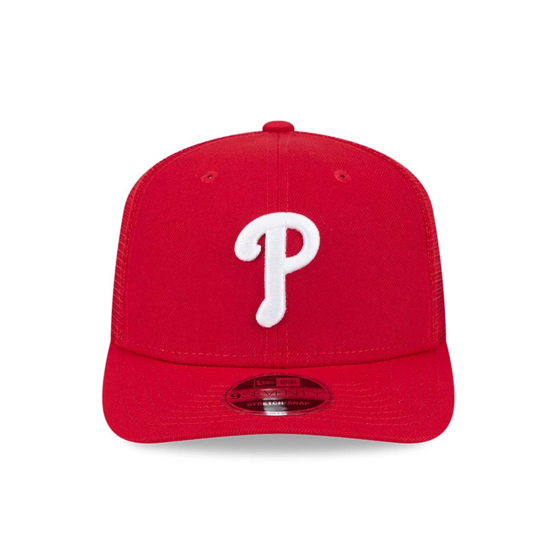 Pictured is this MLB Evergreen Philadelphia Phillies 9SEVENTY Stretch Snap cap in red. 3