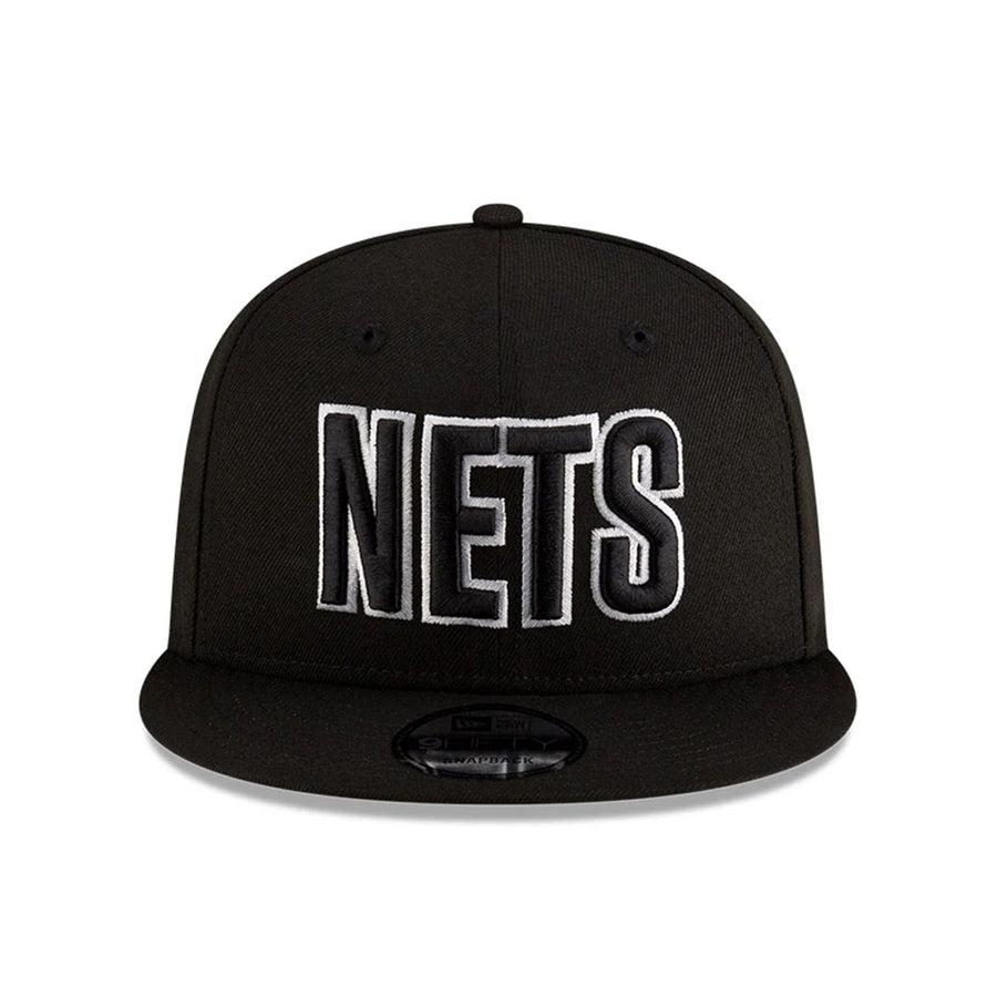 This is a Brooklyn Nets NBA Statement Black 9FIFTY Snapback Adjustable Cap 3