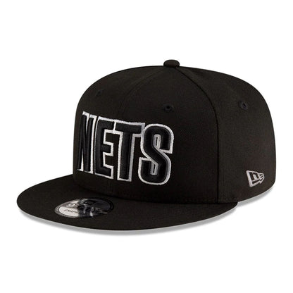 This is a Brooklyn Nets NBA Statement Black 9FIFTY Snapback Adjustable Cap 4
