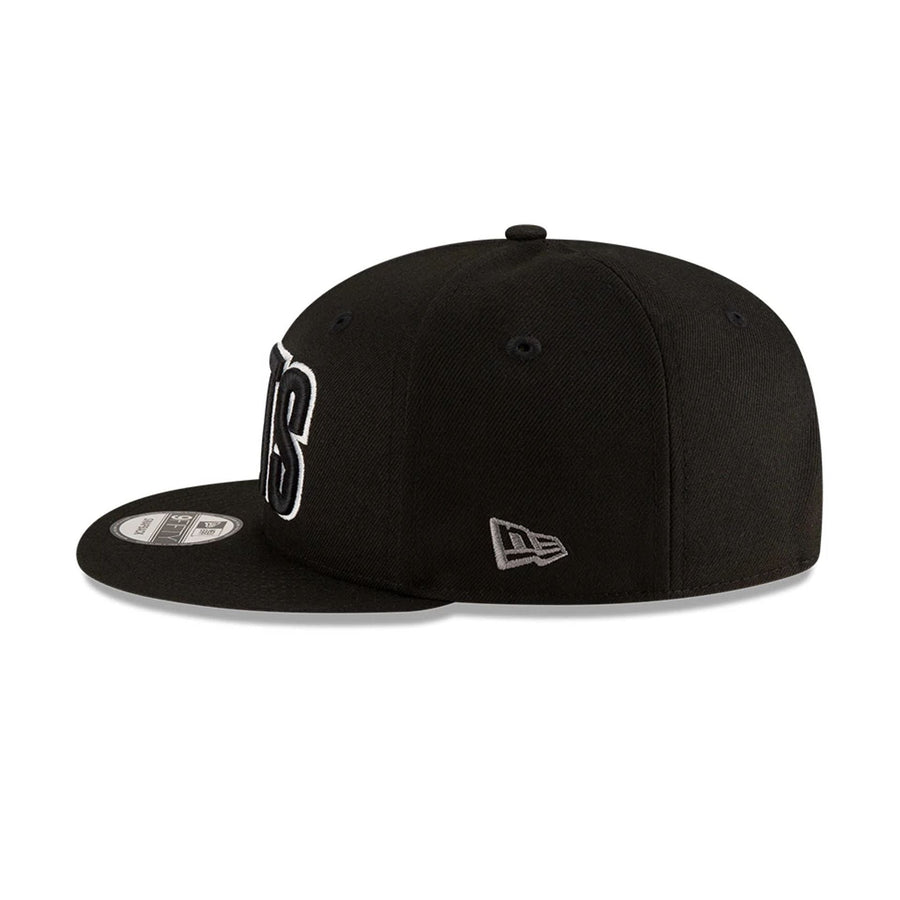 This is a Brooklyn Nets NBA Statement Black 9FIFTY Snapback Adjustable Cap 6