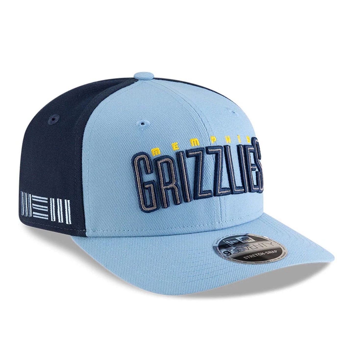 This is a Memphis Grizzlies NBA Statement Pastel Blue 9SEVENTY Stretch Snap Adjustable Cap 1
