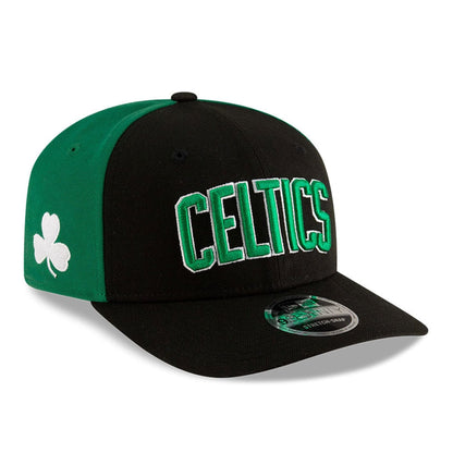 This is a Boston Celtics NBA Statement Black 9SEVENTY Stretch Snap Adjustable Cap 1