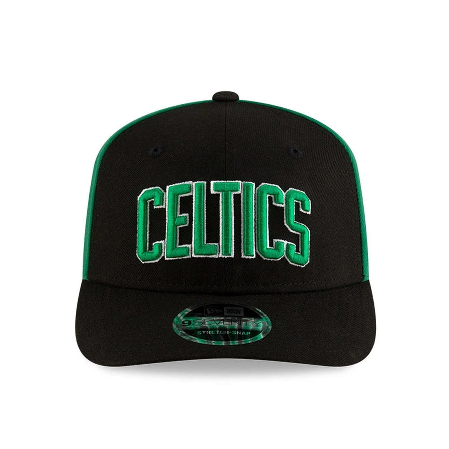This is a Boston Celtics NBA Statement Black 9SEVENTY Stretch Snap Adjustable Cap 3