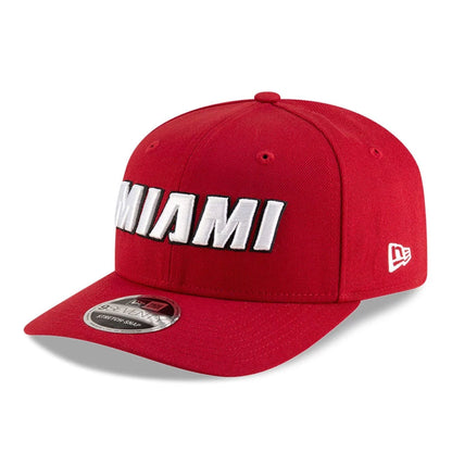 This is a Miami Heat NBA Statement Dark Red 9SEVENTY Stretch Snap Adjustable Cap 4