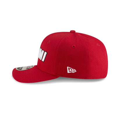 This is a Miami Heat NBA Statement Dark Red 9SEVENTY Stretch Snap Adjustable Cap 6