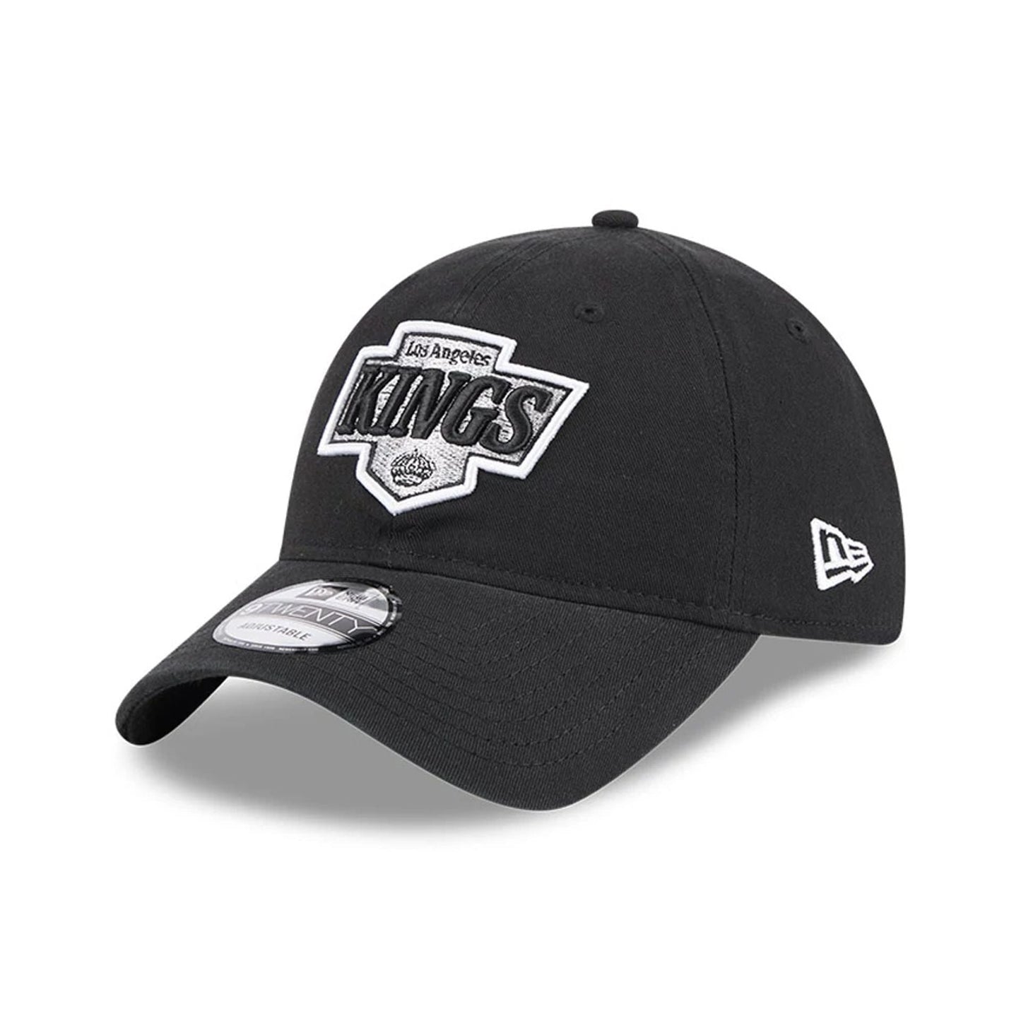 This is a LA Kings NHL Official Team Colours Black Washed 9TWENTY Adjustable Cap 1
