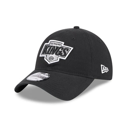 This is a LA Kings NHL Official Team Colours Black Washed 9TWENTY Adjustable Cap 1
