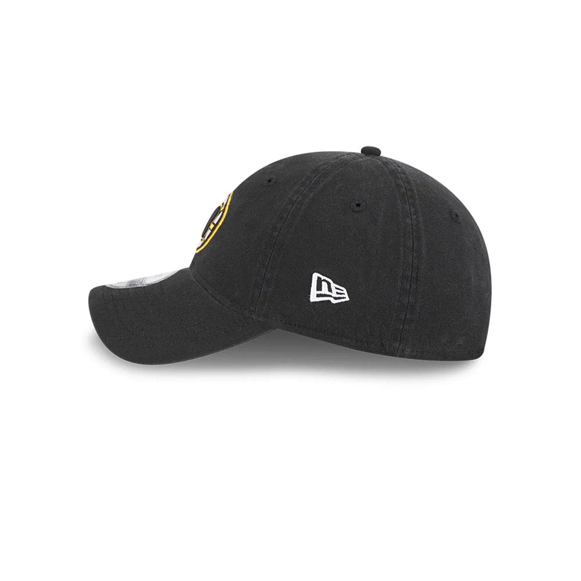 This is a Boston Bruins NHL Official Team Colours Black 9TWENTY Adjustable Cap 4