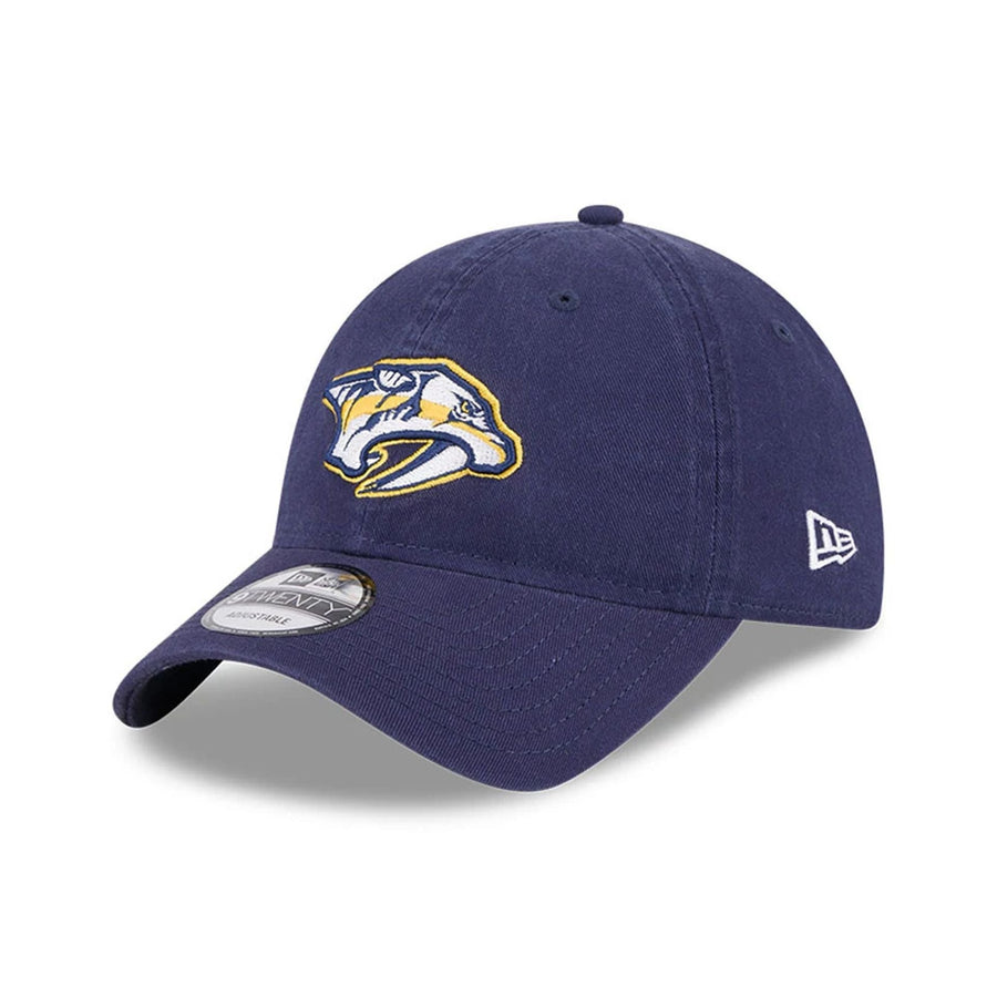 This is a Nashville Predators NHL Official Team Colours Navy 9TWENTY Adjustable Cap 1