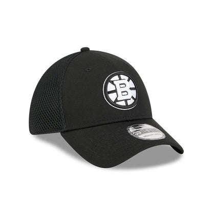 Pictured is this NHL Evergreen Neo Boston Bruins 39THIRTY Stretch Fit cap in black. 4