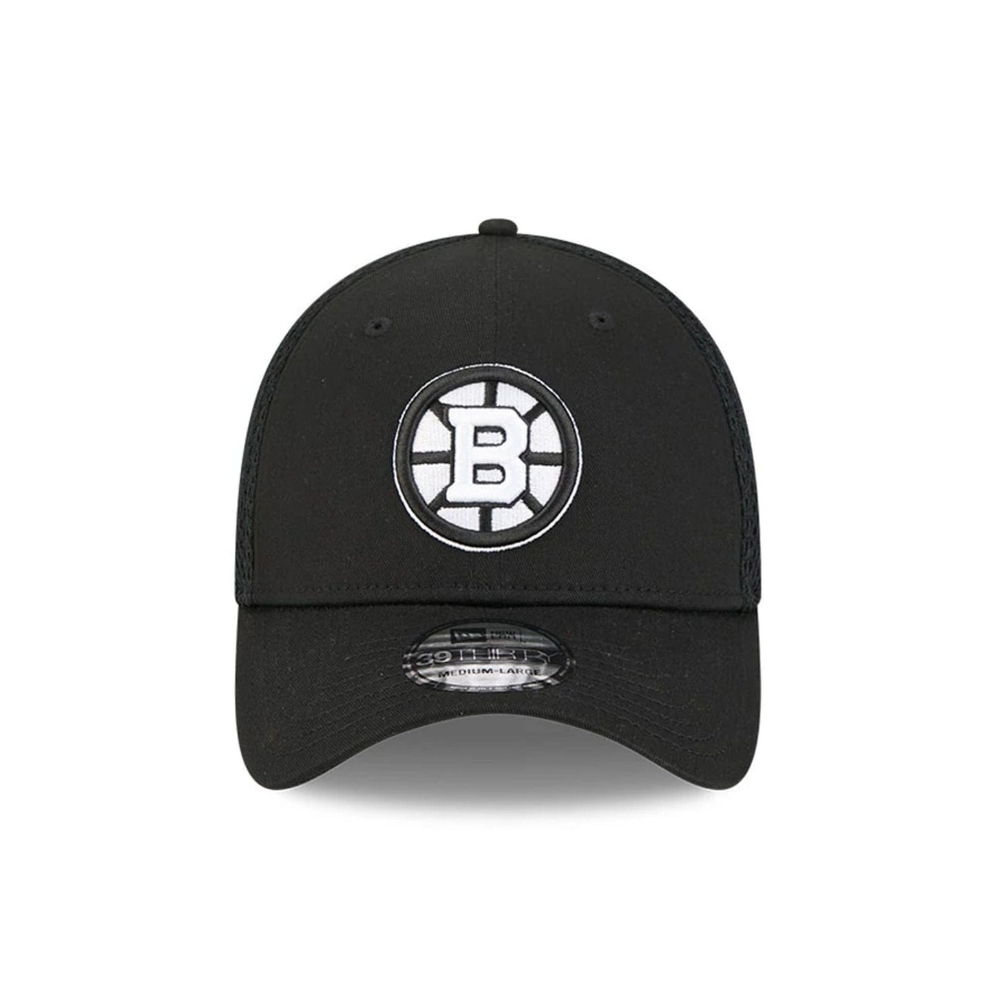 Pictured is this NHL Evergreen Neo Boston Bruins 39THIRTY Stretch Fit cap in black. 3