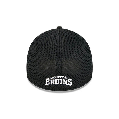 Pictured is this NHL Evergreen Neo Boston Bruins 39THIRTY Stretch Fit cap in black. 2