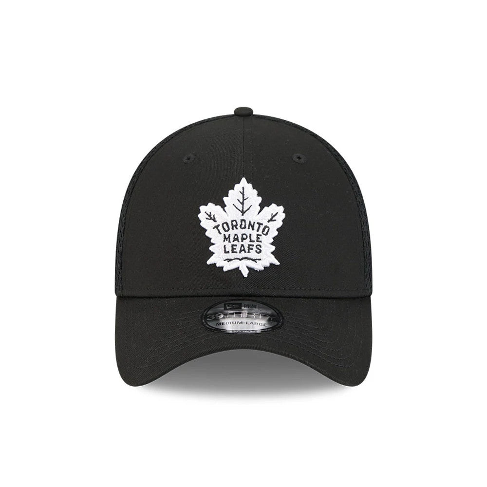 Pictured is this NHL Evergreen Neo Toronto Maple Leafs 39THIRTY Stretch Fit cap in black. 3