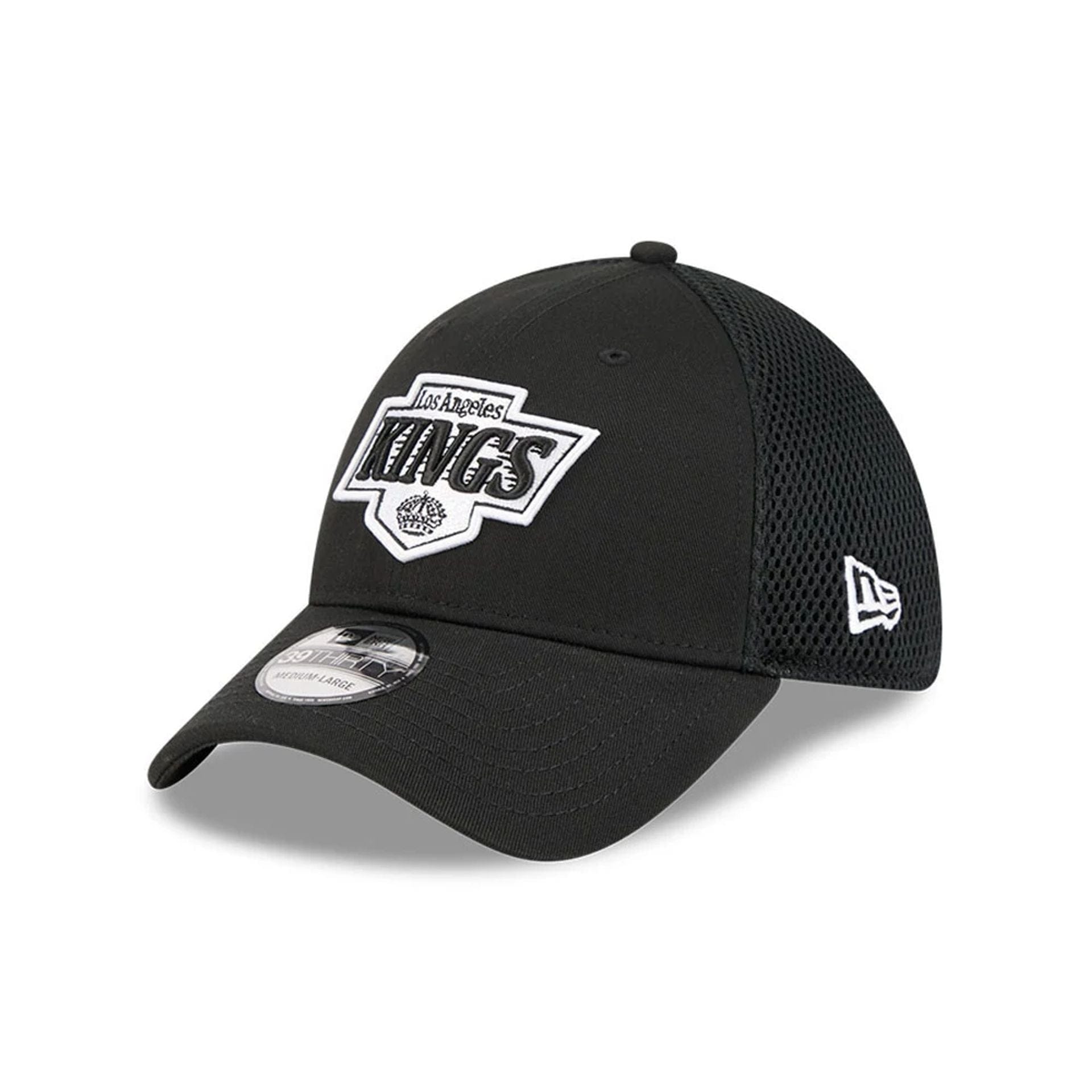 Pictured is this NHL Evergreen Neo LA Kings 39THIRTY Stretch Fit cap in black. 1
