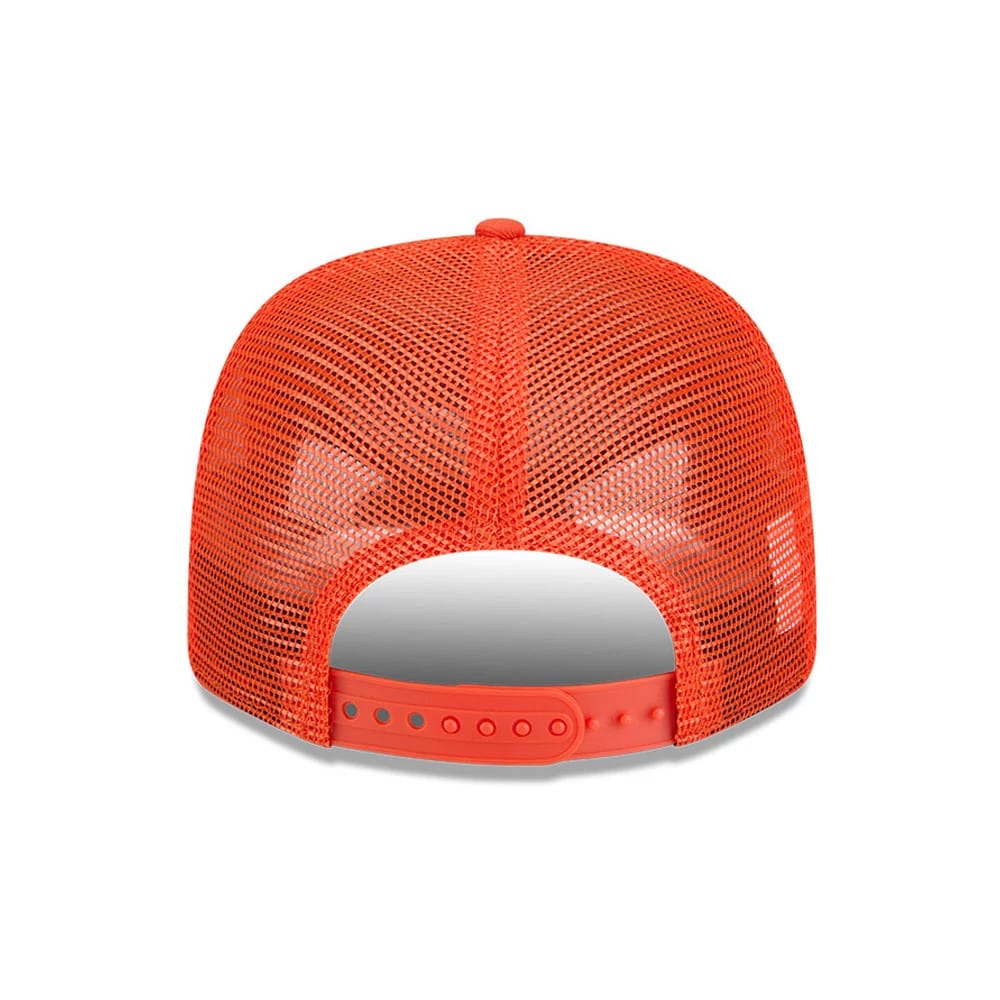Pictured is this NHL Evergreen Anaheim Ducks 9SEVENTY Stretch Snap cap in orange. 7