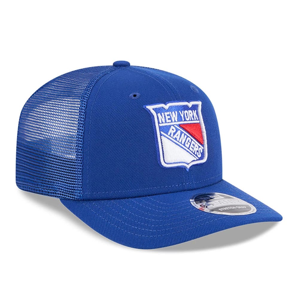 Pictured is this NHL Evergreen New York Rangers 9SEVENTY Stretch Snap cap in blue. 4