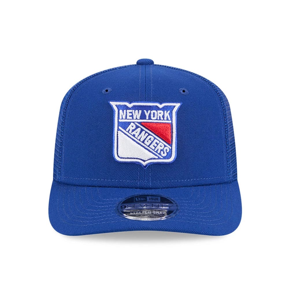 Pictured is this NHL Evergreen New York Rangers 9SEVENTY Stretch Snap cap in blue. 3