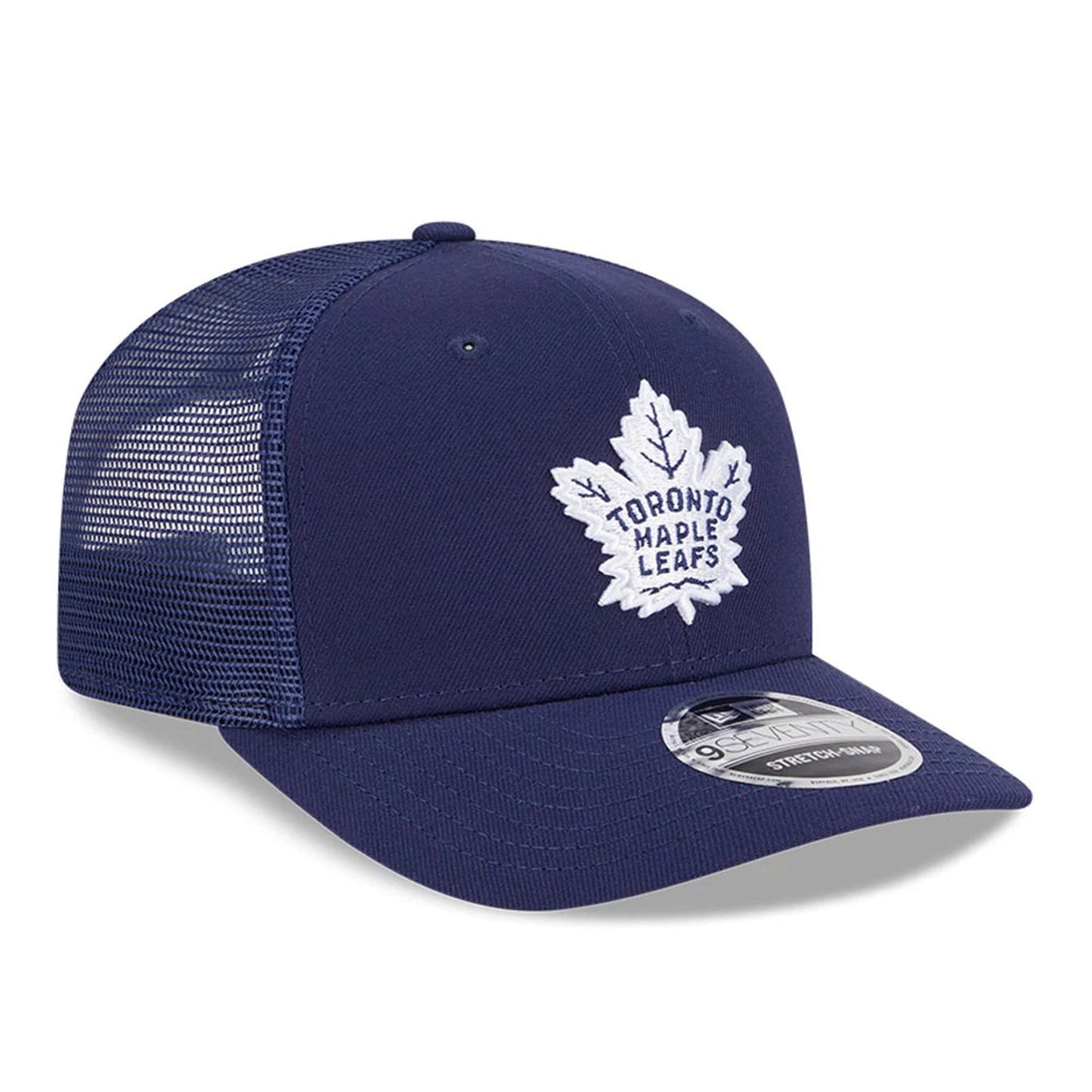 Pictured is this NHL Evergreen Toronto Maple Leafs 9SEVENTY Stretch Snap cap in navy. 4