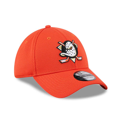 Pictured is this NHL Evergreen Anaheim Ducks 39THIRTY Stretch Fit cap in orange. 3