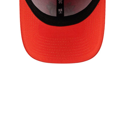 Pictured is this NHL Evergreen Anaheim Ducks 39THIRTY Stretch Fit cap in orange. 7