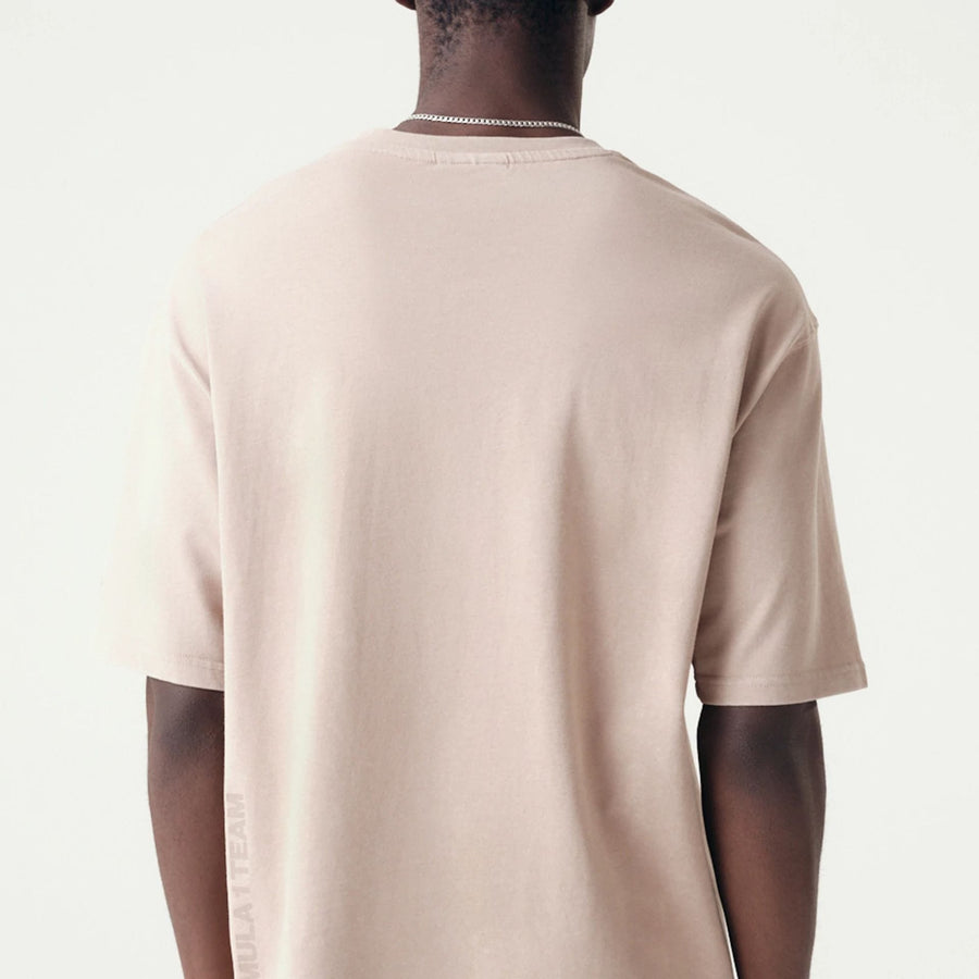 The Male model is wearing McLaren Racing Washed Pack Beige Oversized T-Shirt 7
